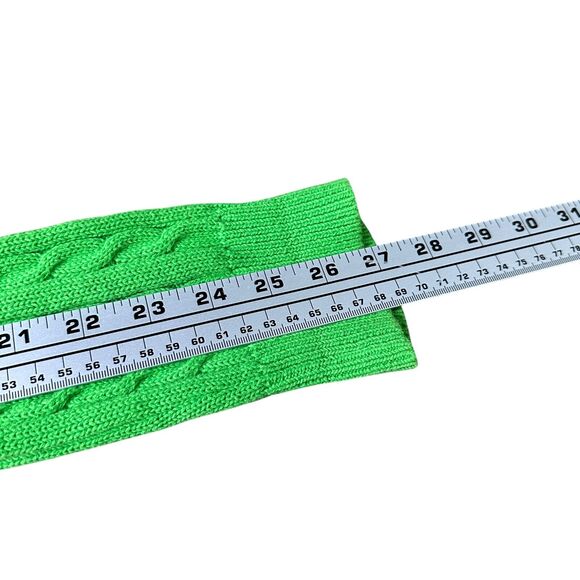 Lilly Pulitzer Cardigan Sweater Hoodie Womens Small Green Cable Knit 100% Cotton - Picture 9 of 10